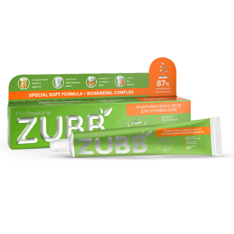 Біоактивна зубна паста ZUBB для чутливих зубів
